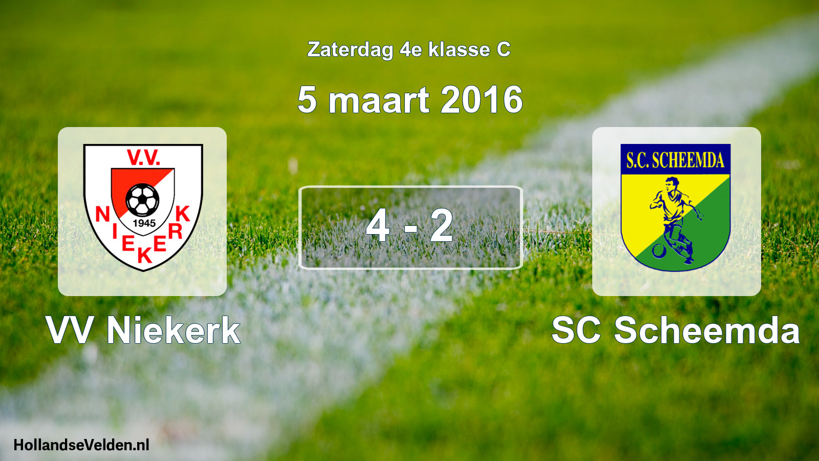 Total number of matches played: VV Niekerk - SC Scheemda 4 - 2 (5 March 2016)