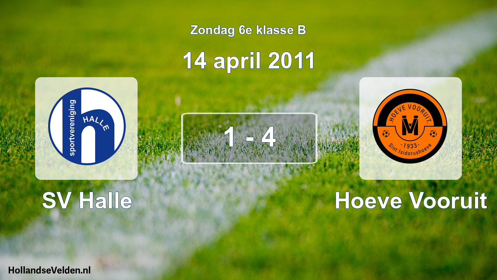 Total number of matches played: SV Halle - Hoeve Vooruit 1 - 4 (14 April 2011)