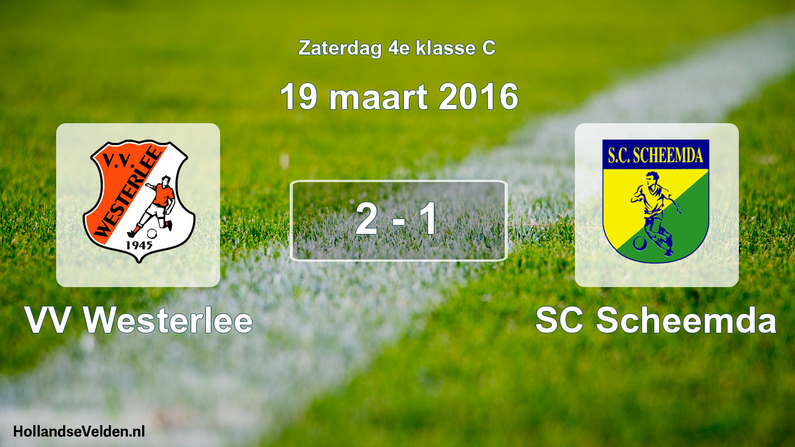 Total number of matches played: VV Westerlee - SC Scheemda 2 - 1 (19 March 2016)