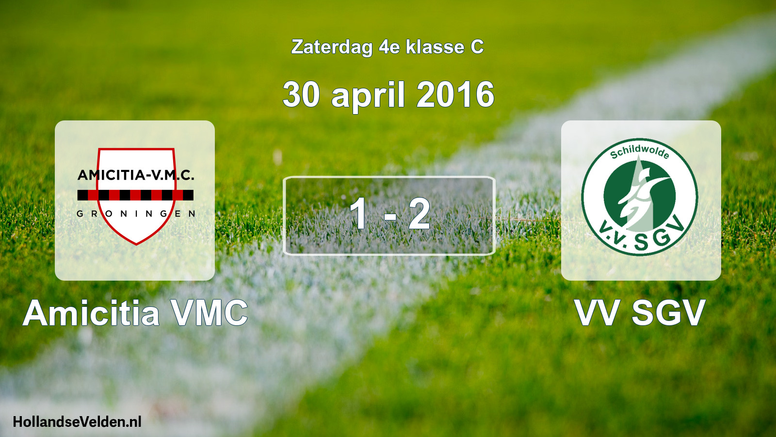 Total number of matches played: Amicitia VMC - VV SGV 1 - 2 (30 April 2016)