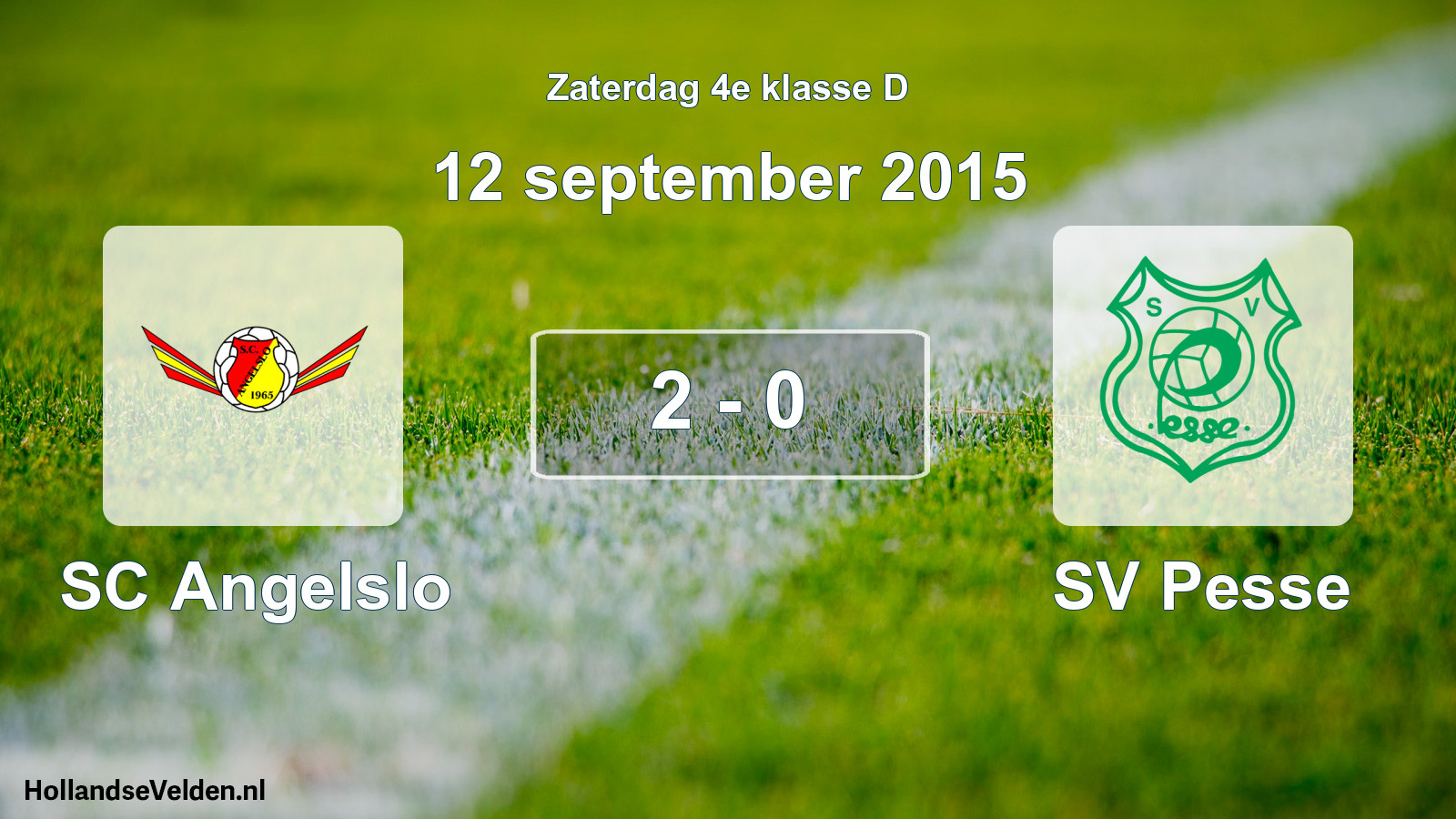 Total number of matches played: SC Angelslo - SV Pesse 2 - 0 (12 September 2015)