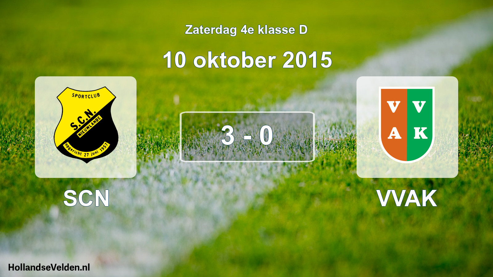 Total number of matches played: SCN - VVAK 3 - 0 (10 October 2015)