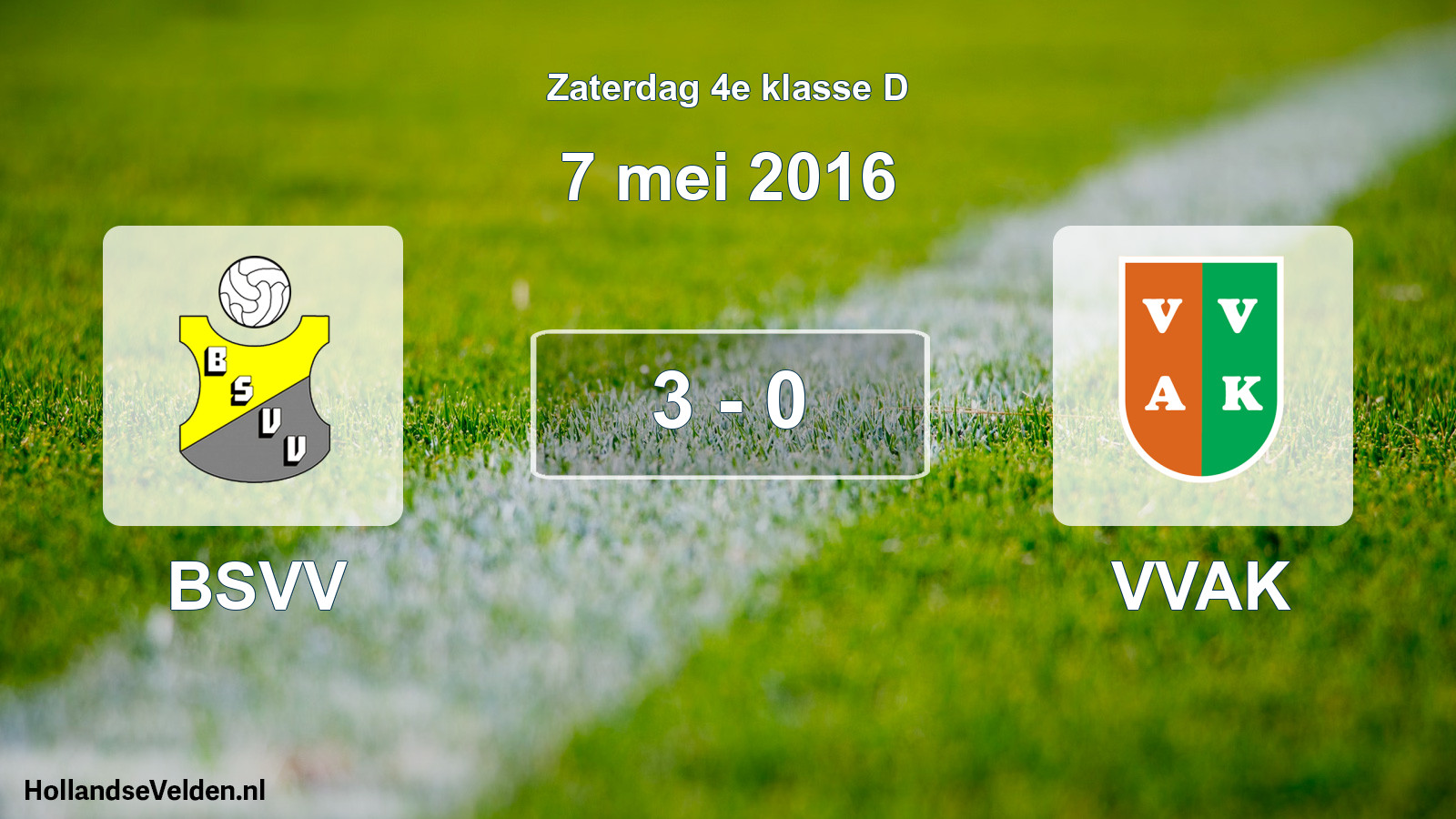Total number of matches played: BSVV - VVAK 3 - 0 (7 May 2016)