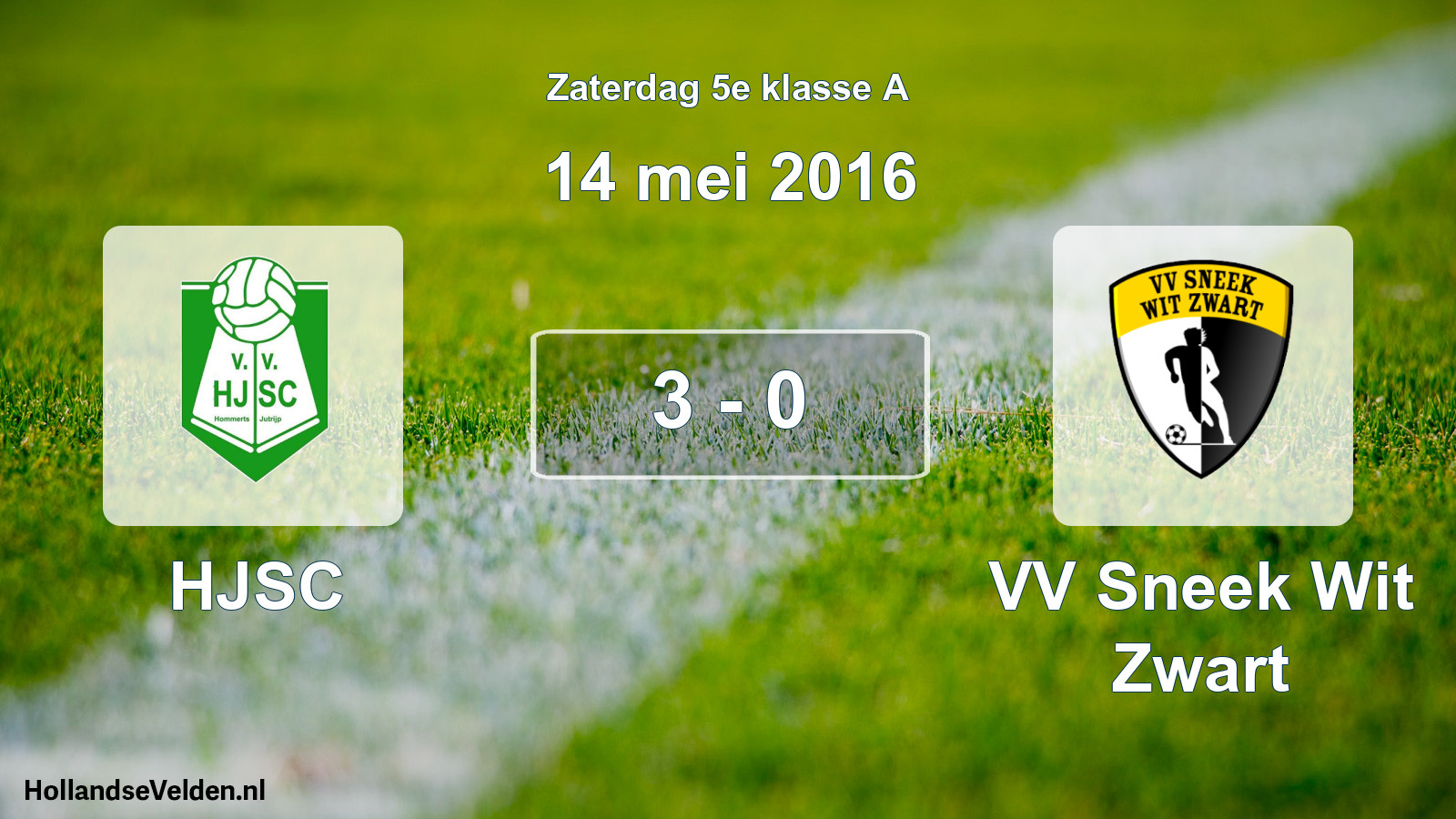 Total number of matches played: HJSC - VV Sneek Wit Zwart 3 - 0 (14 May 2016)