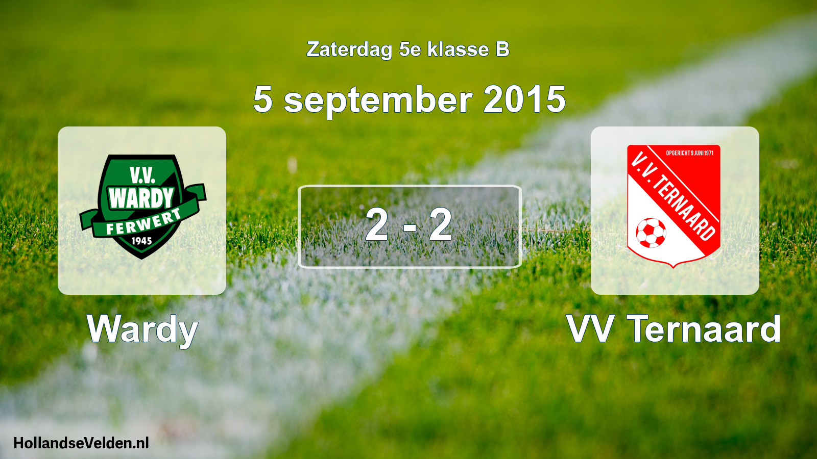 Total number of matches played: Wardy - VV Ternaard 2 - 2 (5 September 2015)