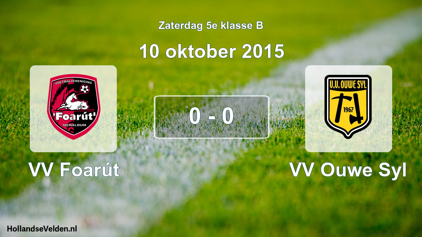 Total number of matches played: VV Foarút - VV Ouwe Syl 0 - 0 (10 October 2015)