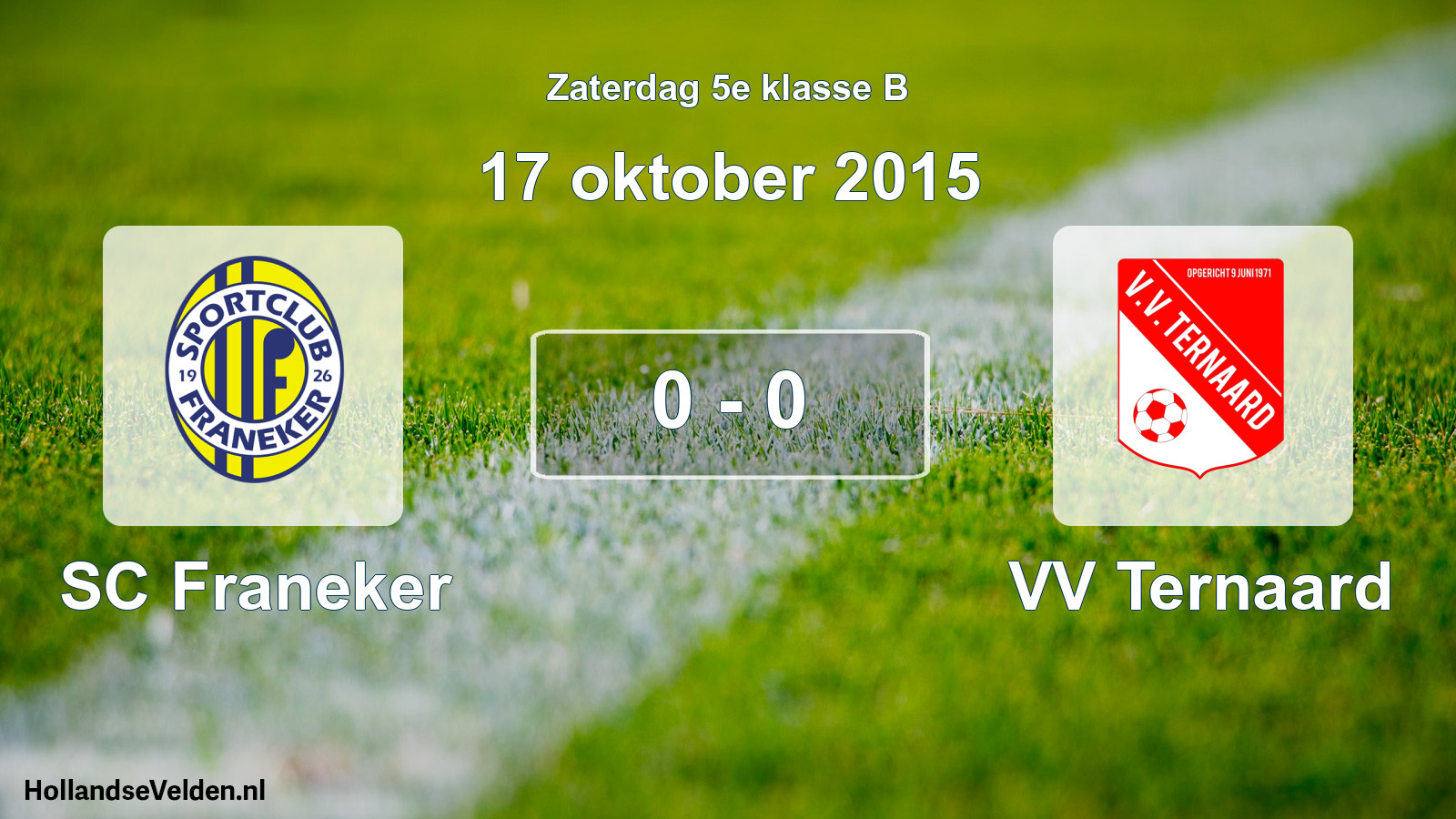 Total number of matches played: SC Franeker - VV Ternaard 0 - 0 (17 October 2015)