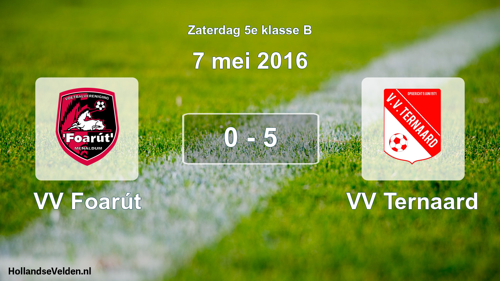 Total number of matches played: VV Foarút - VV Ternaard 0 - 5 (7 May 2016)