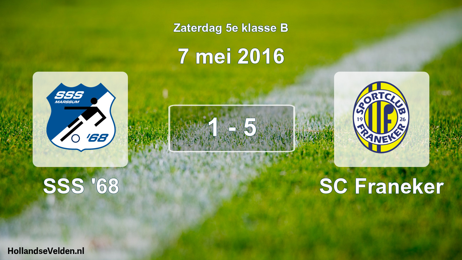 Total number of matches played: SSS '68 - SC Franeker 1 - 5 (7 May 2016)