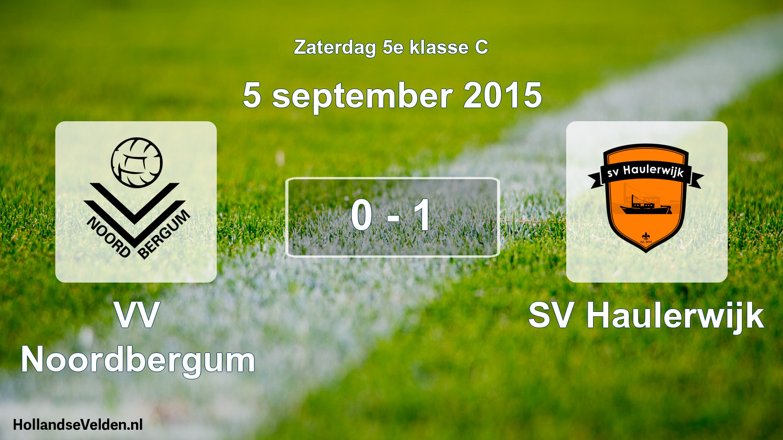 Total number of matches played: VV Noordbergum - SV Haulerwijk 0 - 1 (5 September 2015)