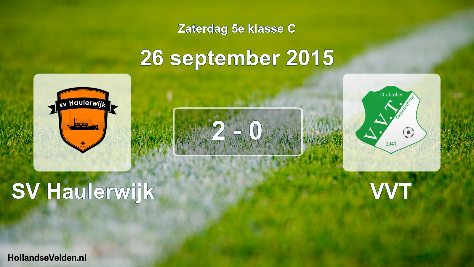 Total number of matches played: SV Haulerwijk - VVT 2 - 0 (26 September 2015)
