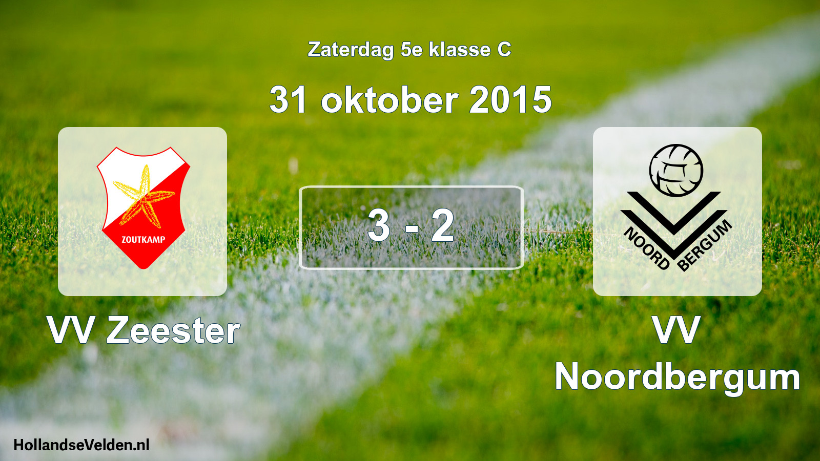Total number of matches played: VV Zeester - VV Noordbergum 3 - 2 (31 October 2015)