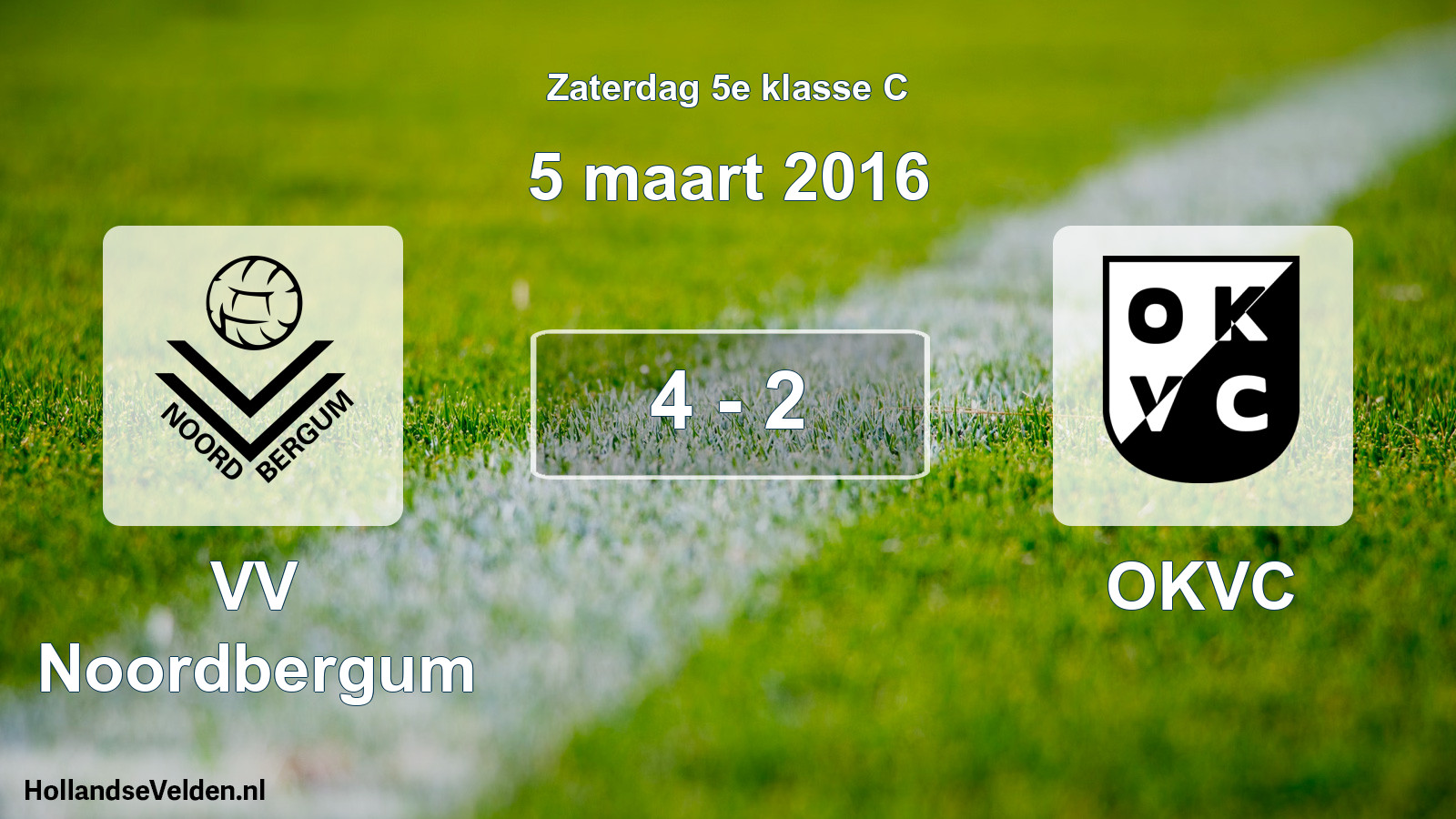 Total number of matches played: VV Noordbergum - OKVC 4 - 2 (5 March 2016)