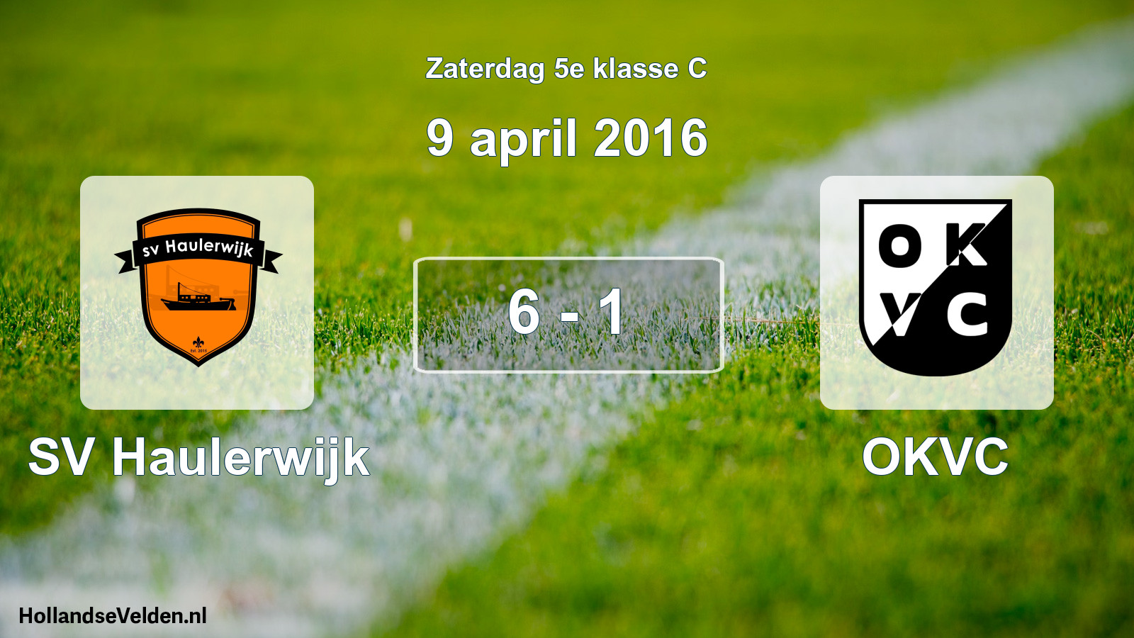 Total number of matches played: SV Haulerwijk - OKVC 6 - 1 (9 April 2016)