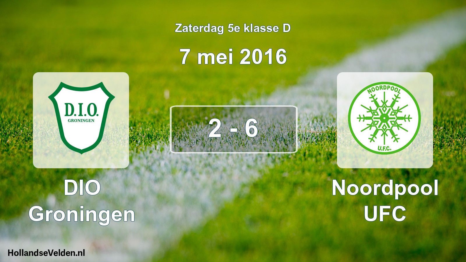 Total number of matches played: DIO Groningen - Noordpool UFC 2 - 6 (7 May 2016)