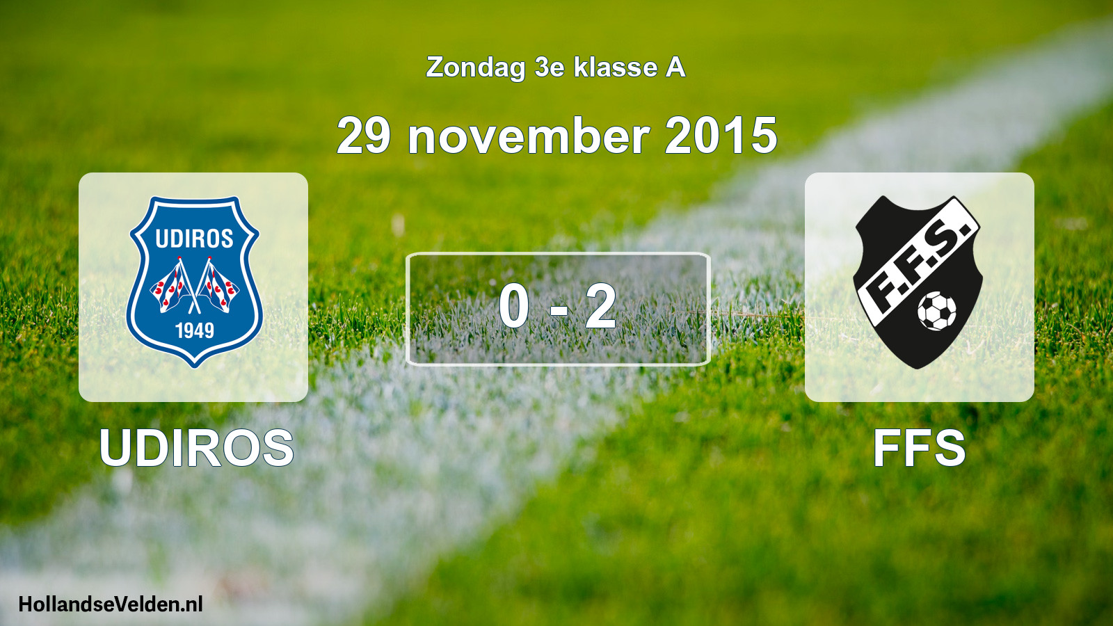 Total number of matches played: UDIROS - FFS 0 - 2 (29 November 2015)