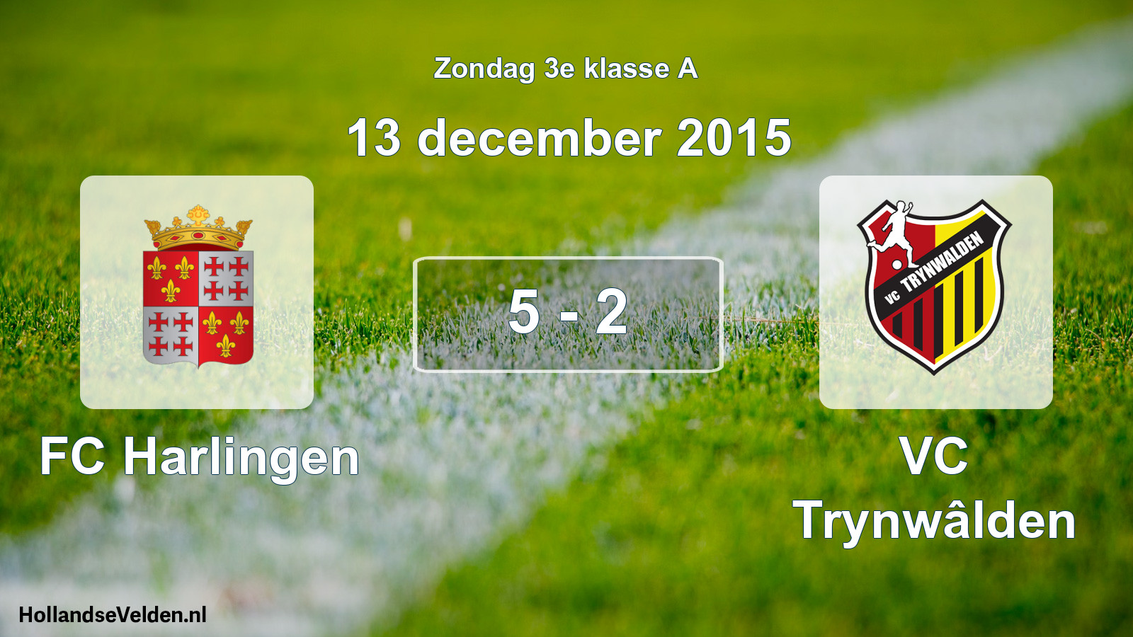 Total number of matches played: FC Harlingen - VC Trynwâlden 5 - 2 (13 December 2015)