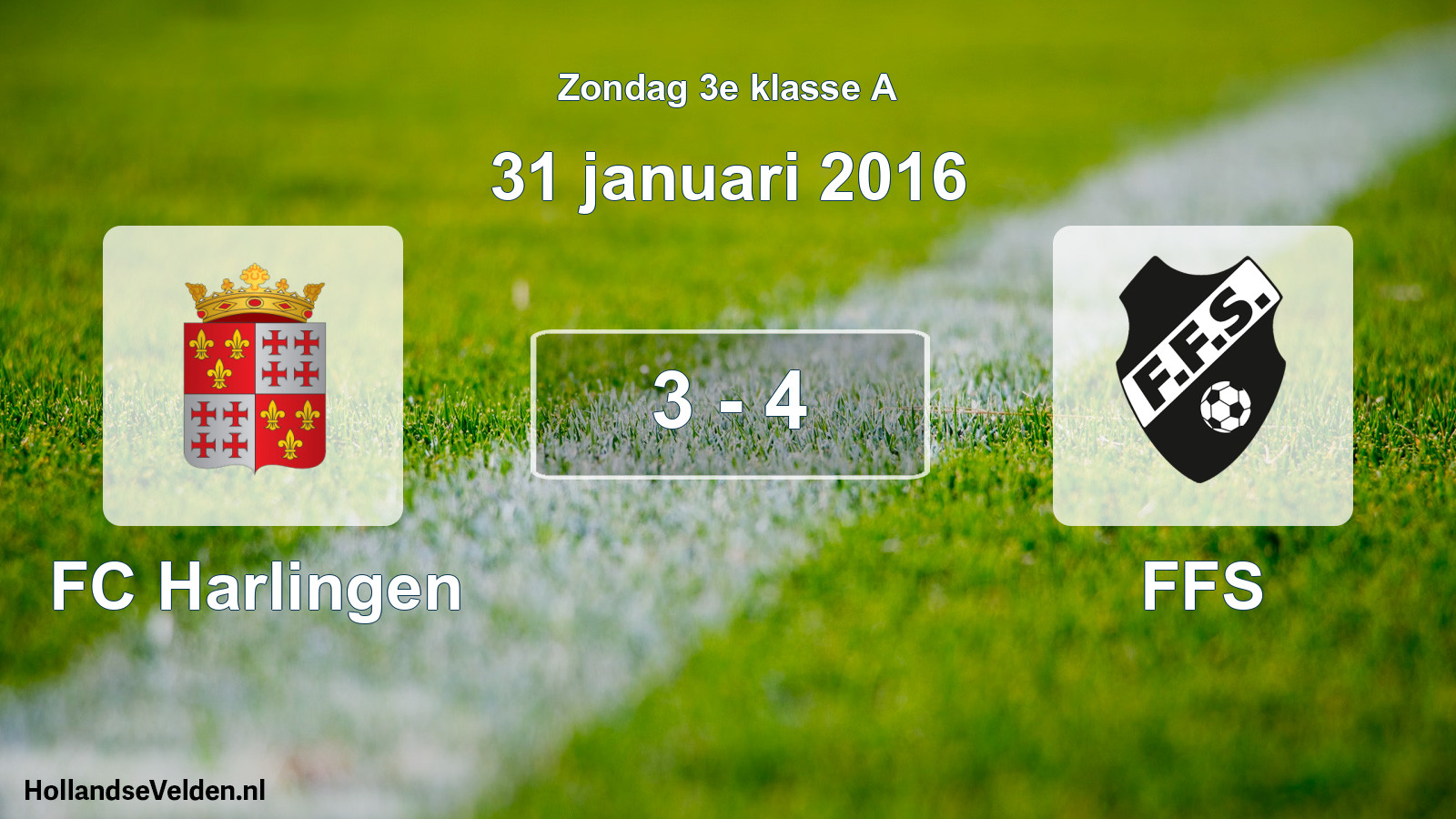Total number of matches played: FC Harlingen - FFS 3 - 4 (31 January 2016)