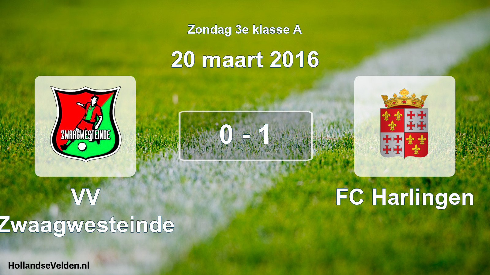 Total number of matches played: VV Zwaagwesteinde - FC Harlingen 0 - 1 (20 March 2016)
