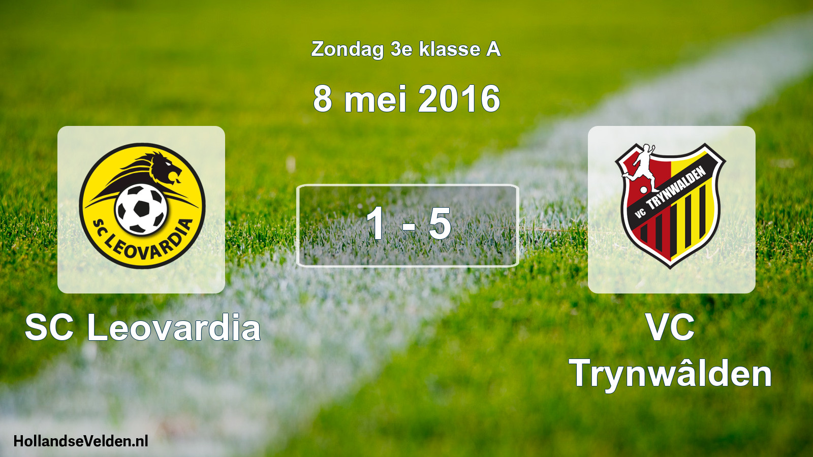 Total number of matches played: SC Leovardia - VC Trynwâlden 1 - 5 (8 May 2016)