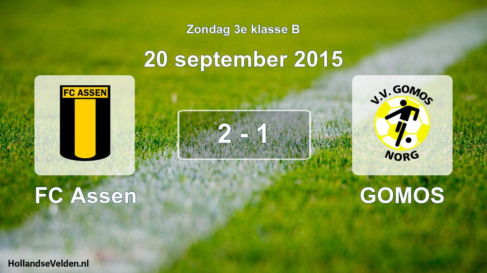 Total number of matches played: FC Assen - GOMOS 2 - 1 (20 September 2015)
