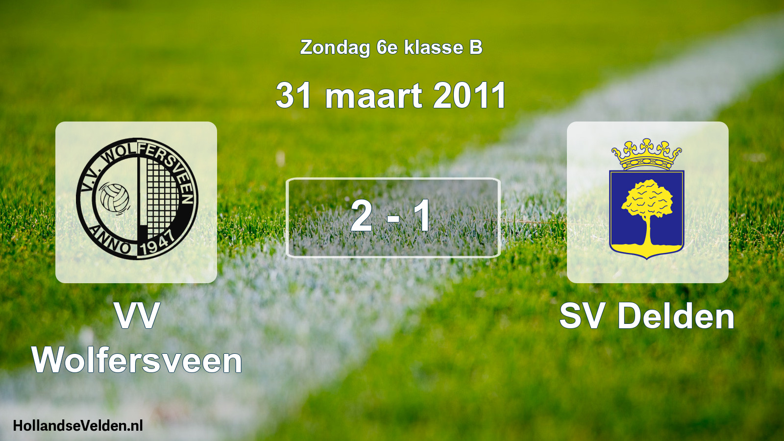 Total number of matches played: VV Wolfersveen - SV Delden 2 - 1 (31 March 2011)