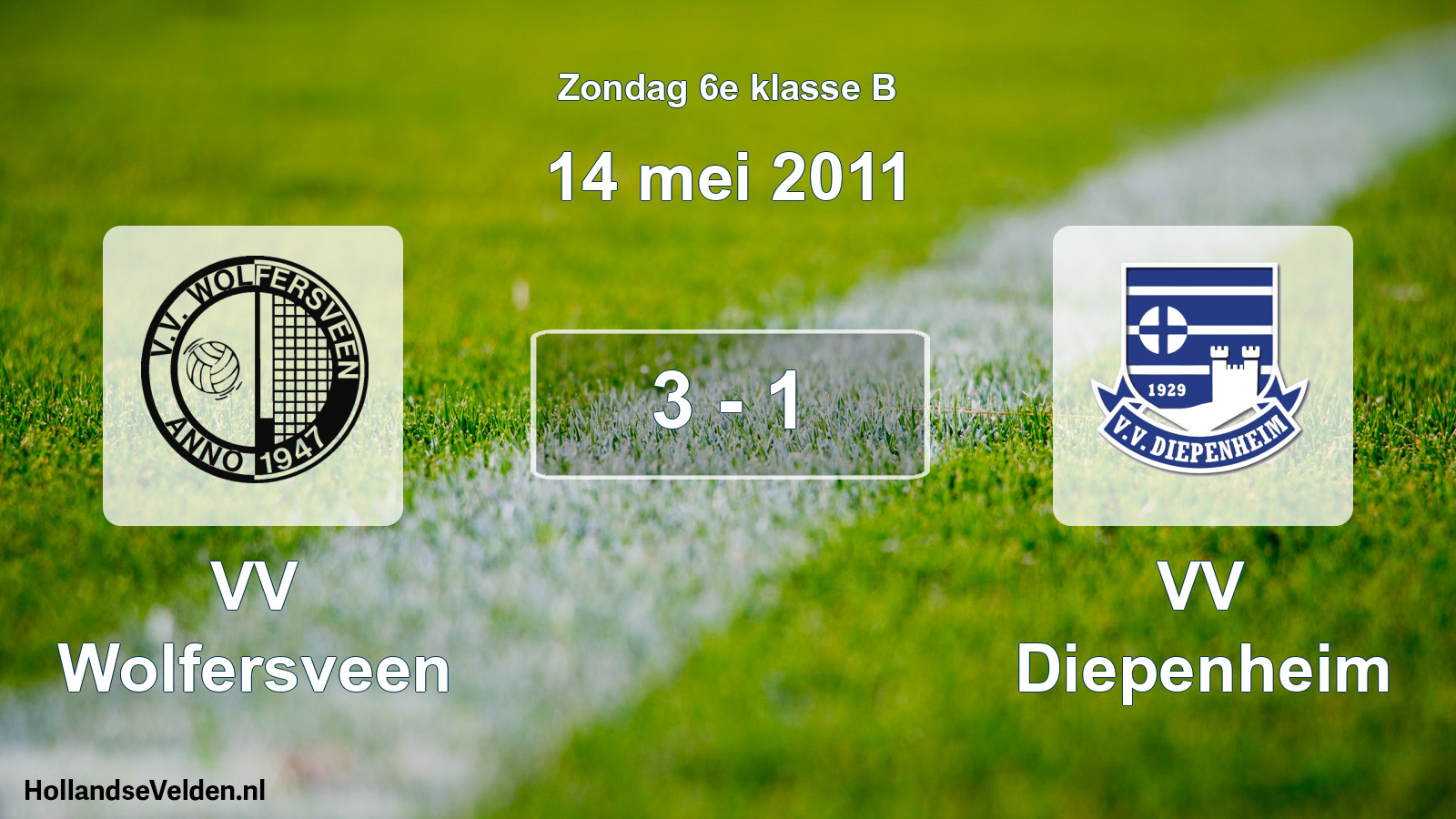 Total number of matches played: VV Wolfersveen - VV Diepenheim 3 - 1 (14 May 2011)