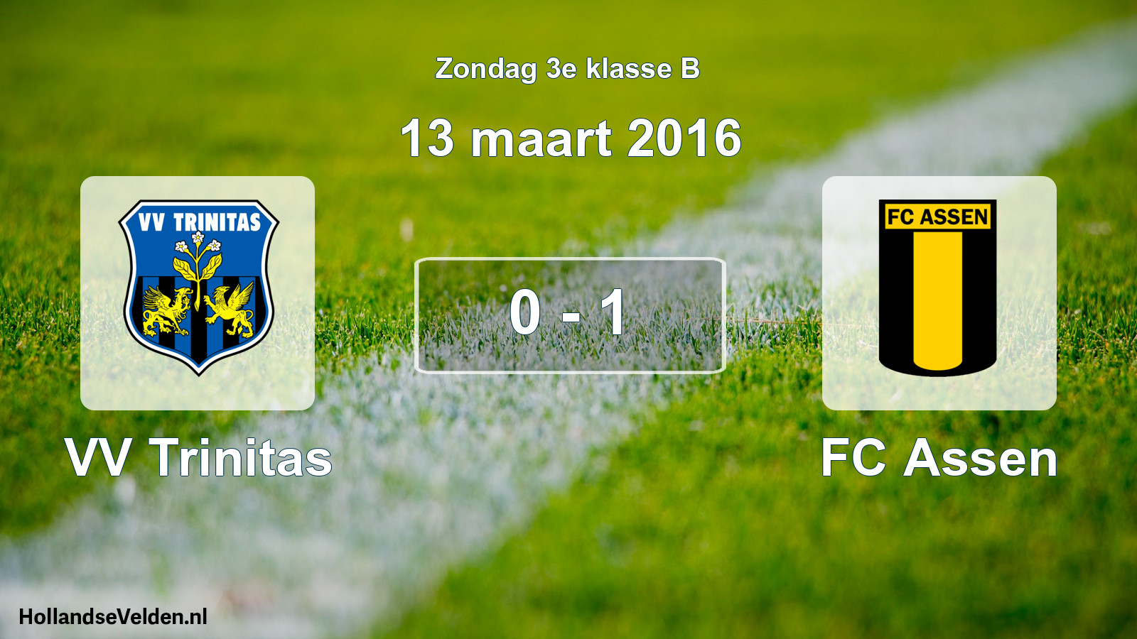 Total number of matches played: VV Trinitas - FC Assen 0 - 1 (13 March 2016)