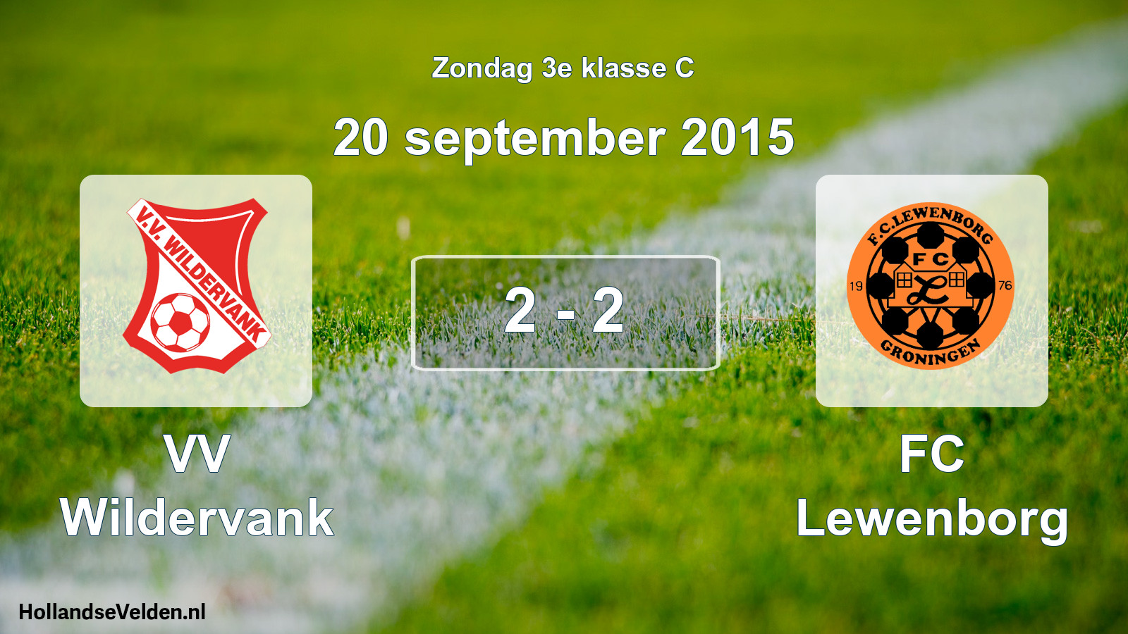 Total number of matches played: VV Wildervank - FC Lewenborg 2 - 2 (20 September 2015)