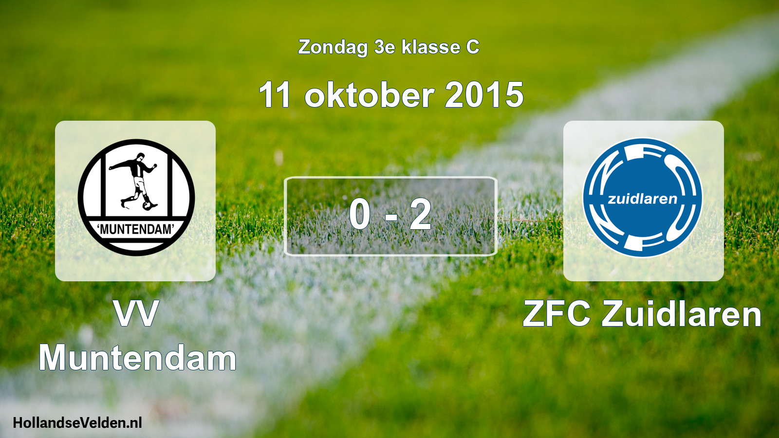 Total number of matches played: VV Muntendam - ZFC Zuidlaren 0 - 2 (11 October 2015)