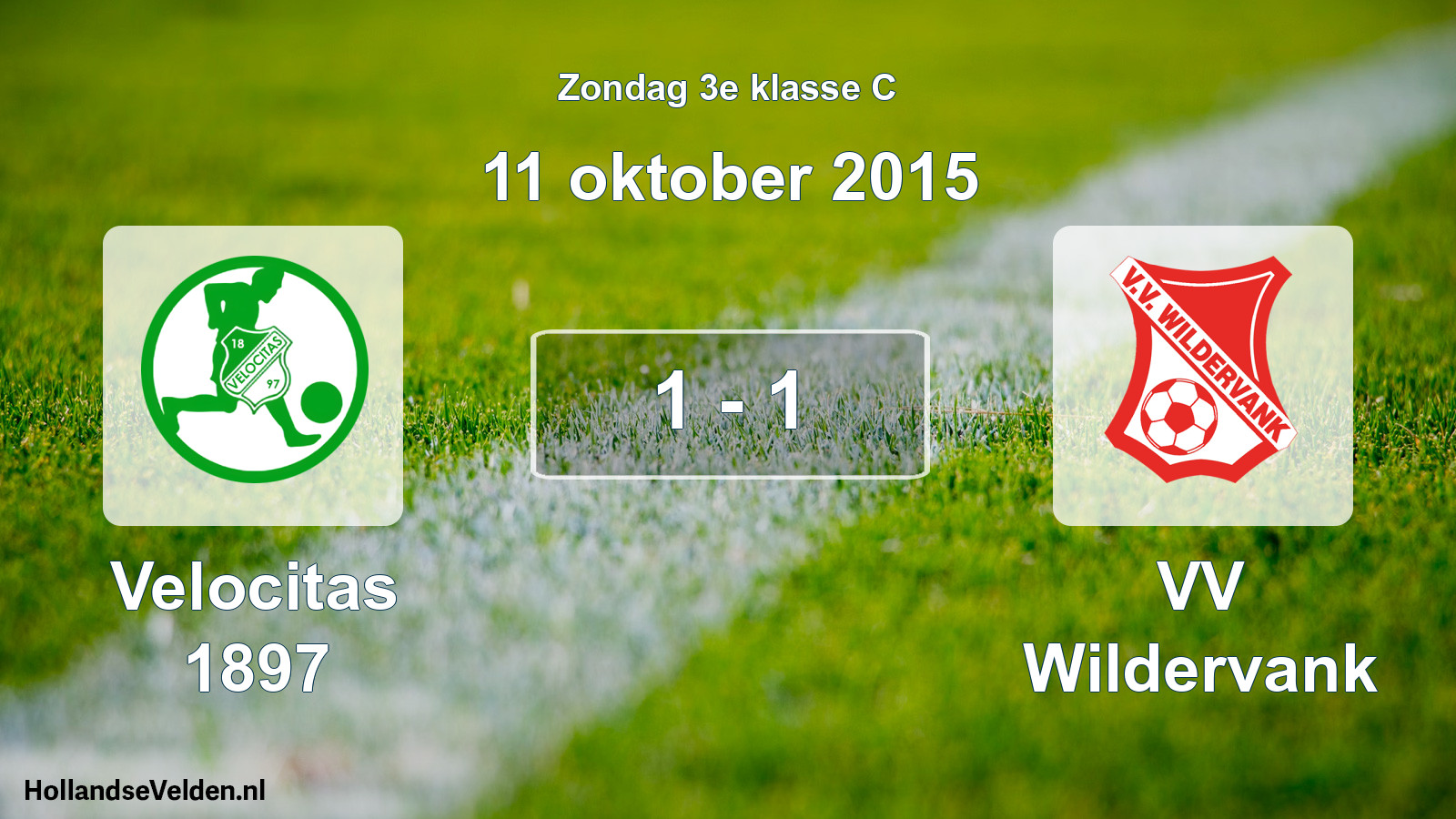 Total number of matches played: Velocitas 1897 - VV Wildervank 1 - 1 (11 October 2015)