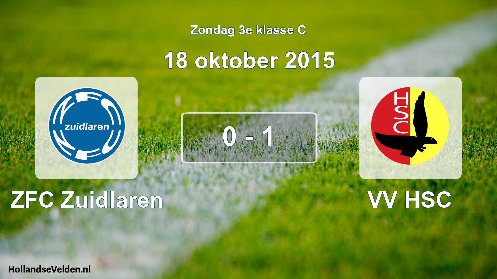Total number of matches played: ZFC Zuidlaren - VV HSC 0 - 1 (18 October 2015)