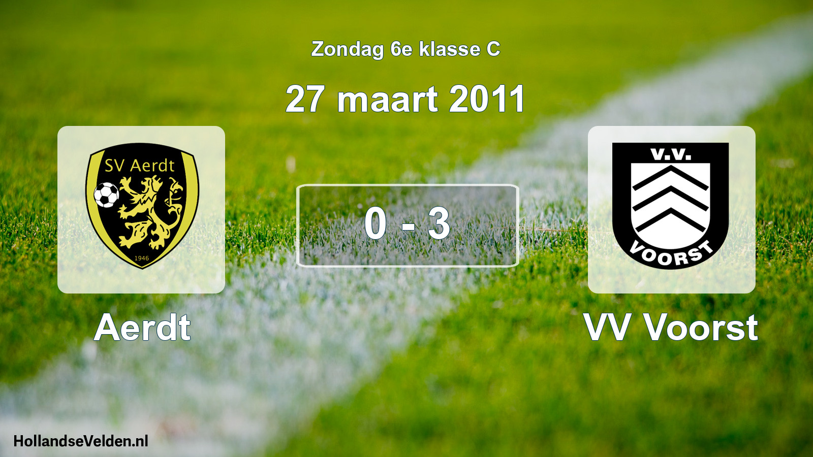 Total number of matches played: Aerdt - VV Voorst 0 - 3 (27 March 2011)