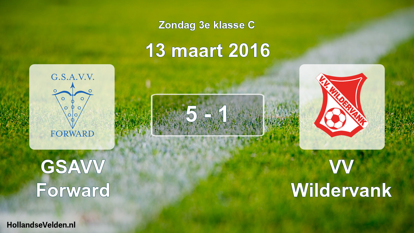 Total number of matches played: GSAVV Forward - VV Wildervank 5 - 1 (13 March 2016)