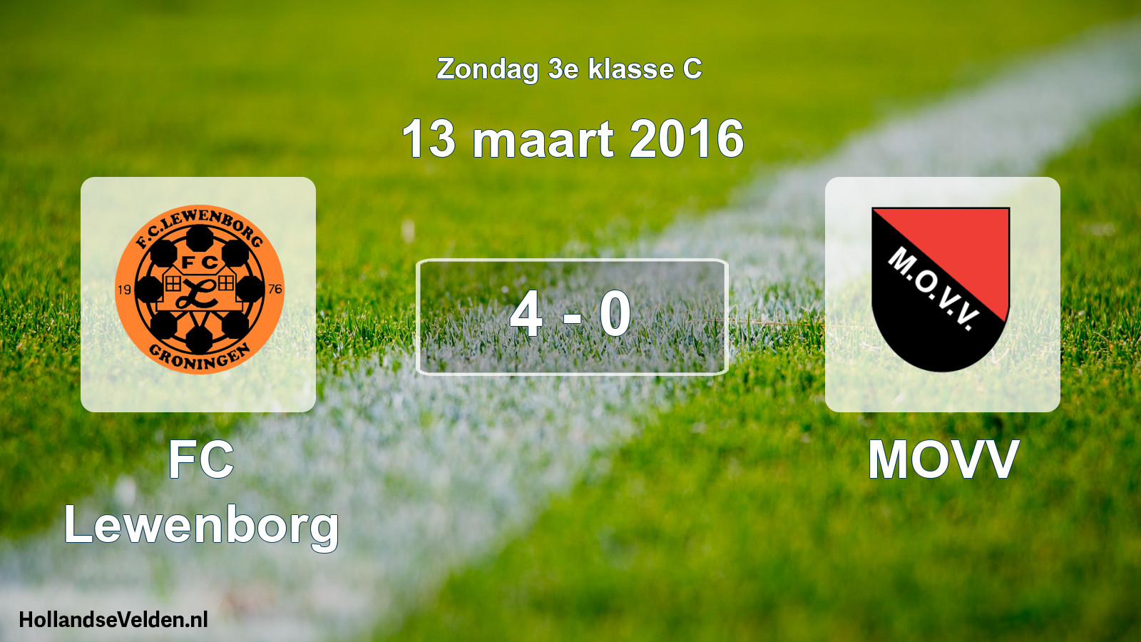 Total number of matches played: FC Lewenborg - MOVV 4 - 0 (13 March 2016)
