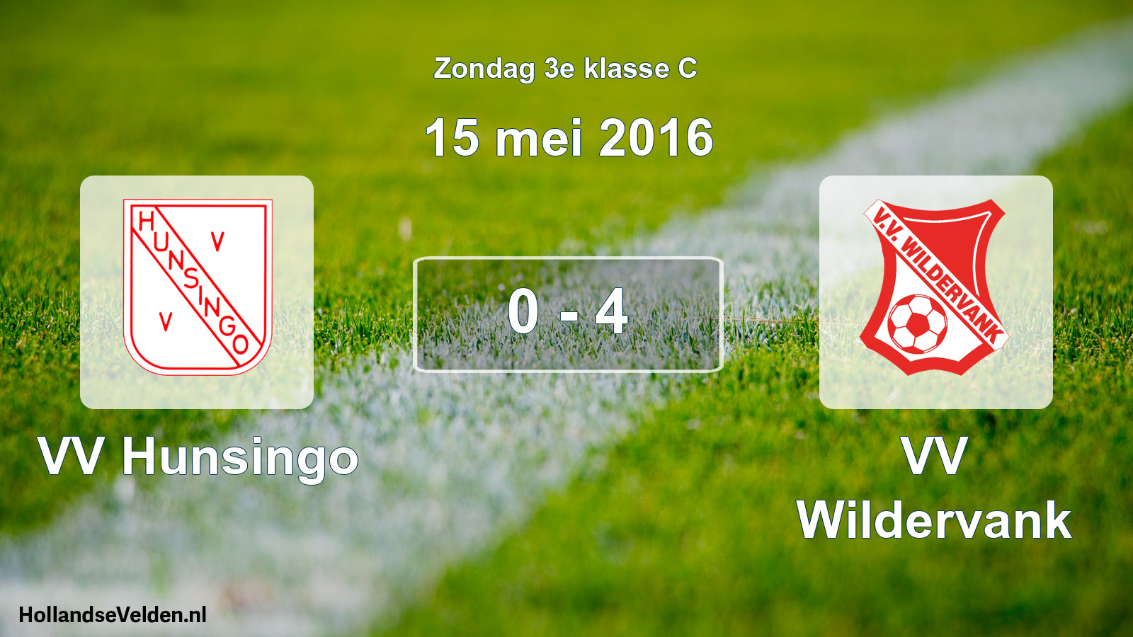 Total number of matches played: VV Hunsingo - VV Wildervank 0 - 4 (15 May 2016)