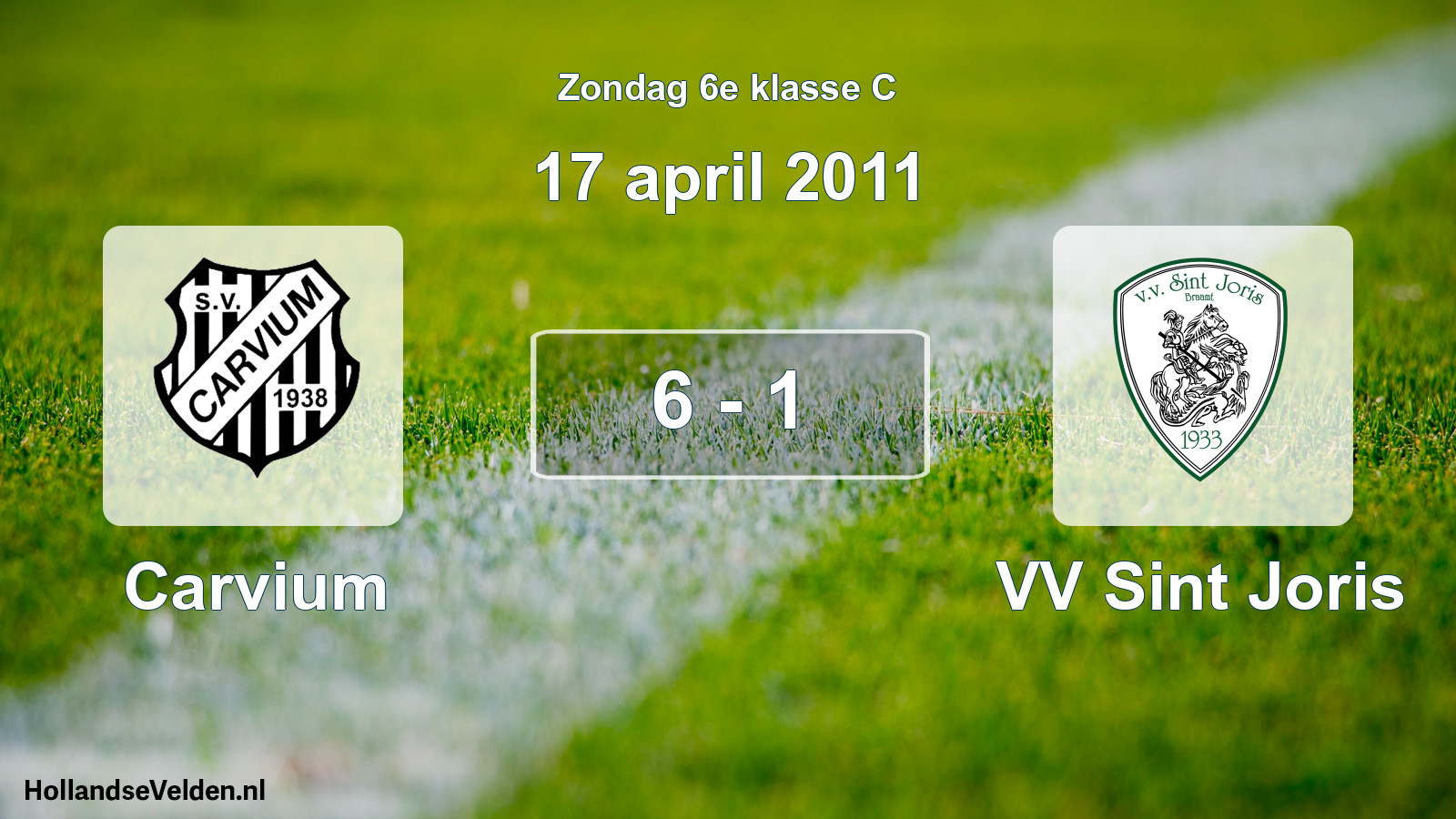 Total number of matches played: Carvium - VV Sint Joris 6 - 1 (17 April 2011)