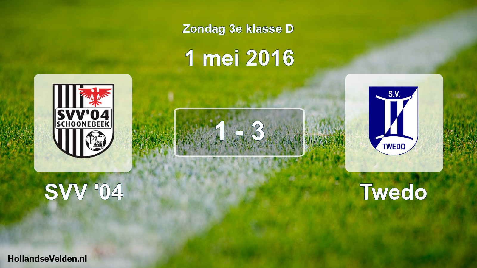 Total number of matches played: SVV '04 - Twedo 1 - 3 (1 May 2016)