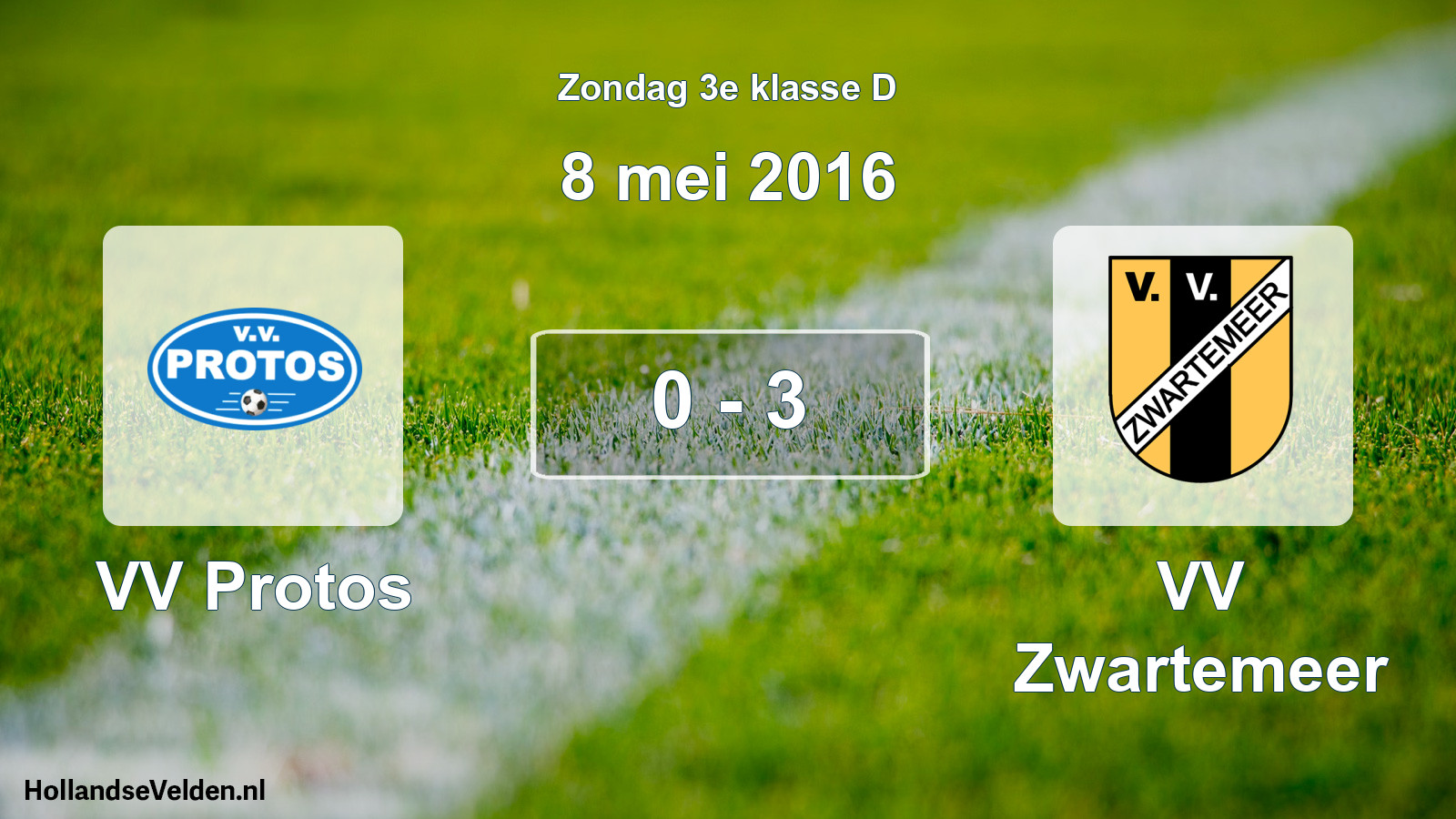 Total number of matches played: VV Protos - VV Zwartemeer 0 - 3 (8 May 2016)