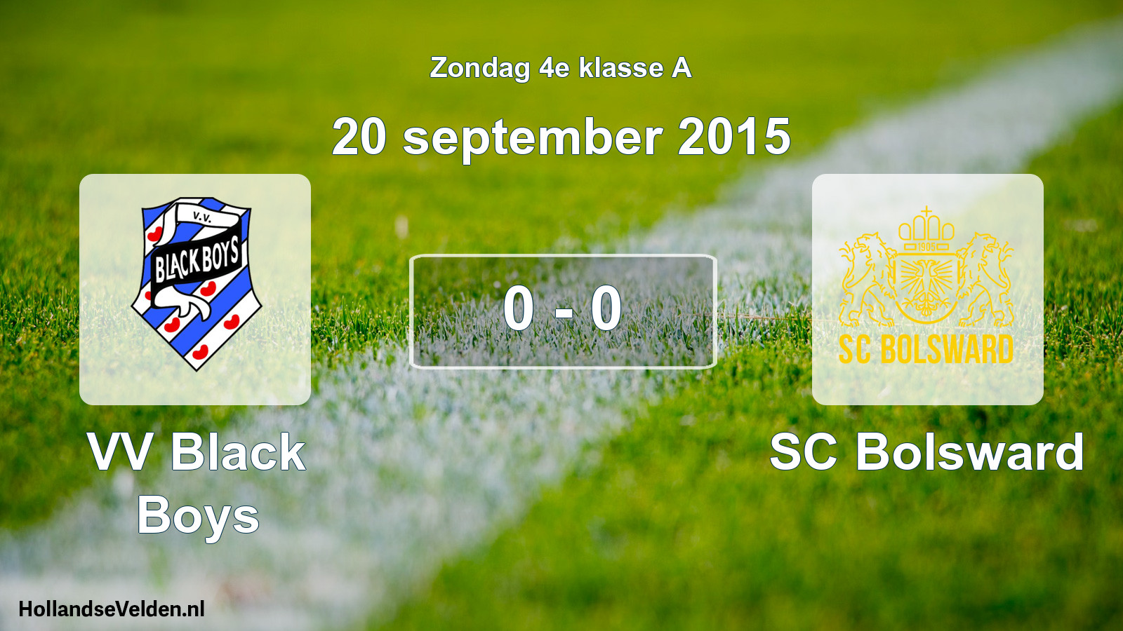 Total number of matches played: VV Black Boys - SC Bolsward 0 - 0 (20 September 2015)