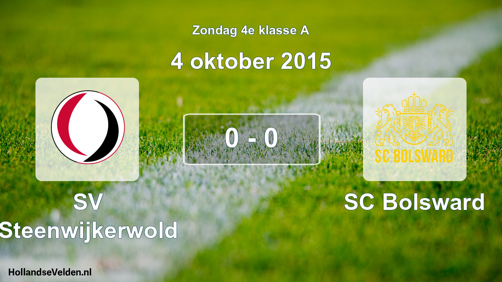 Total number of matches played: SV Steenwijkerwold - SC Bolsward 0 - 0 (4 October 2015)