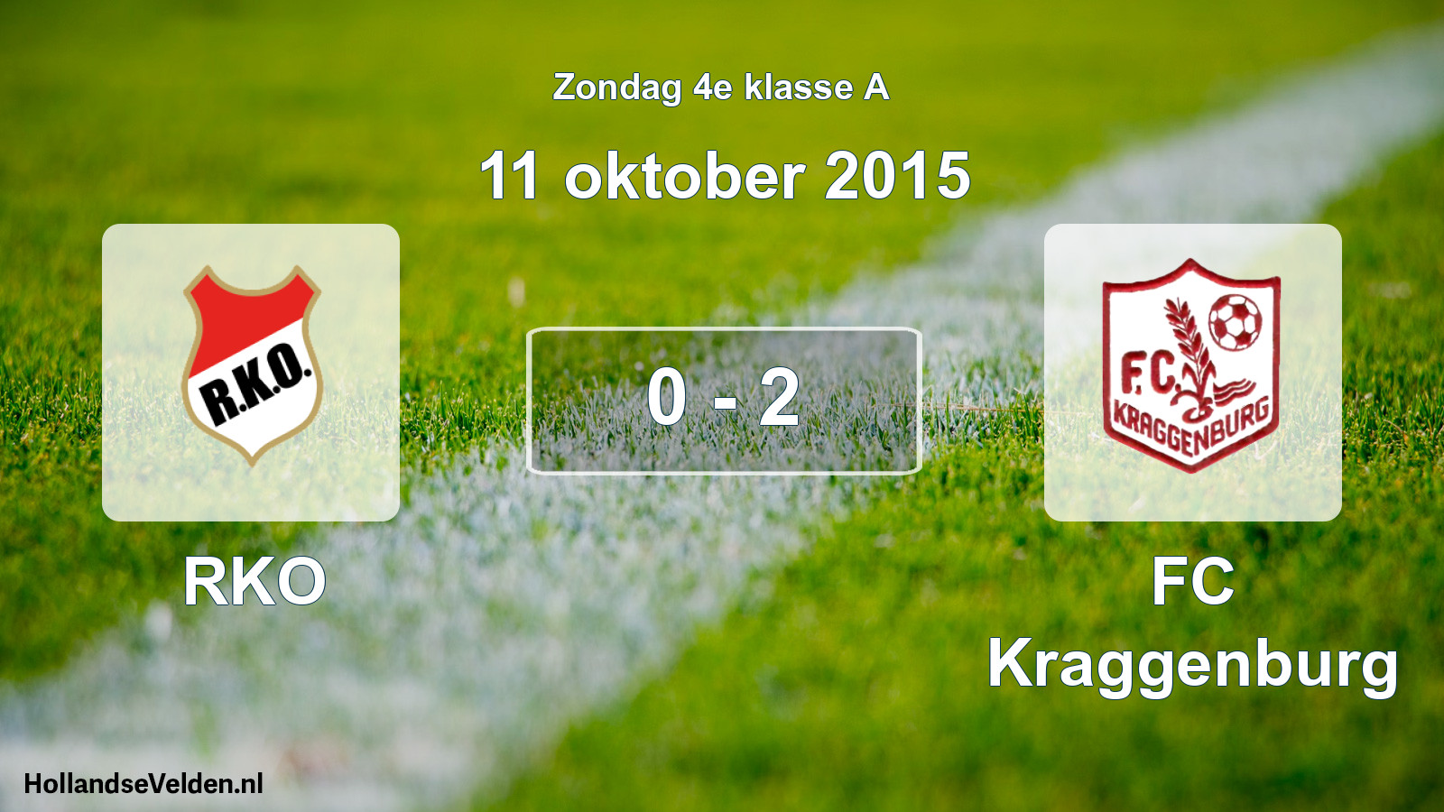 Total number of matches played: RKO - FC Kraggenburg 0 - 2 (11 October 2015)