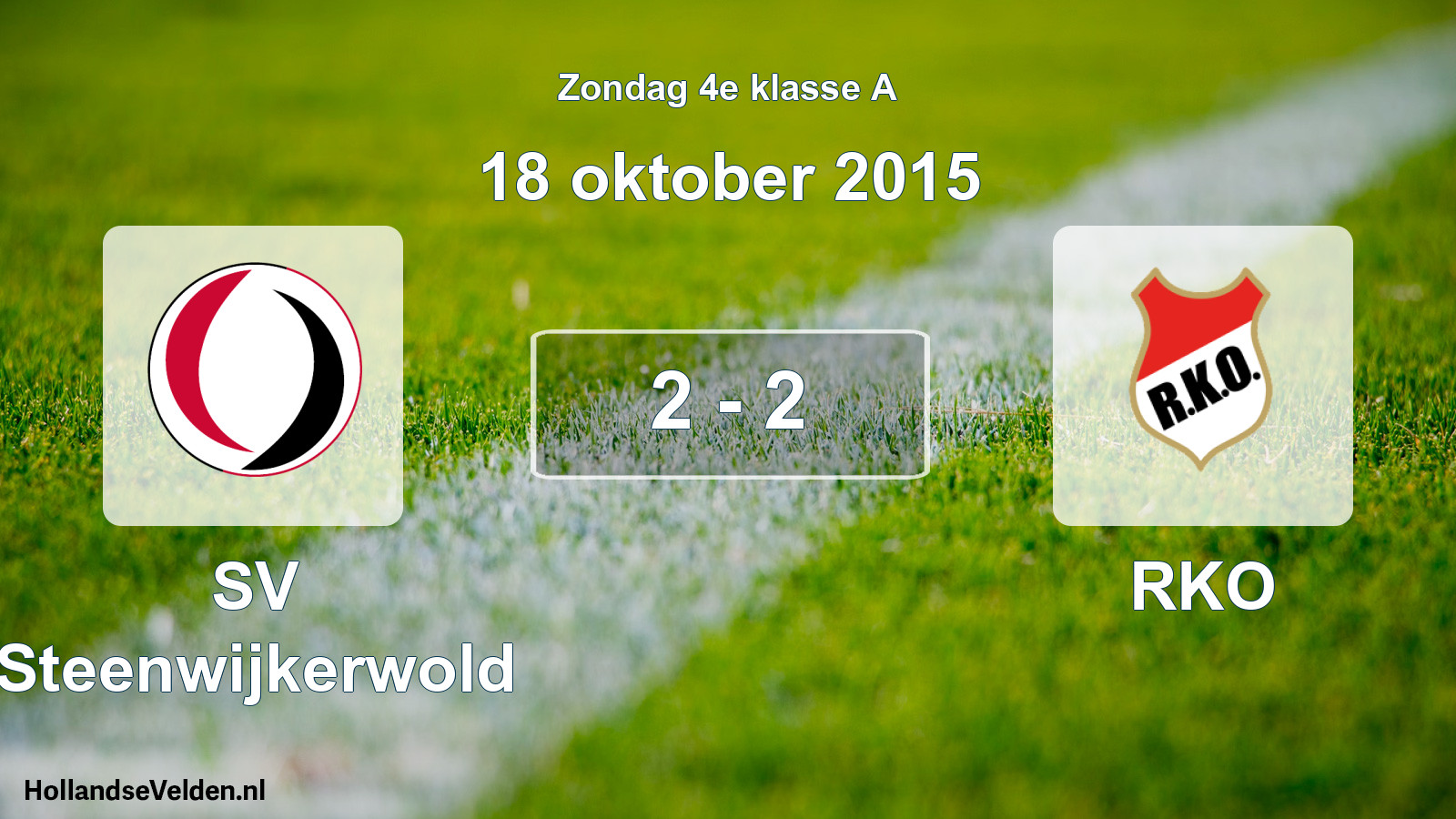 Total number of matches played: SV Steenwijkerwold - RKO 2 - 2 (18 October 2015)