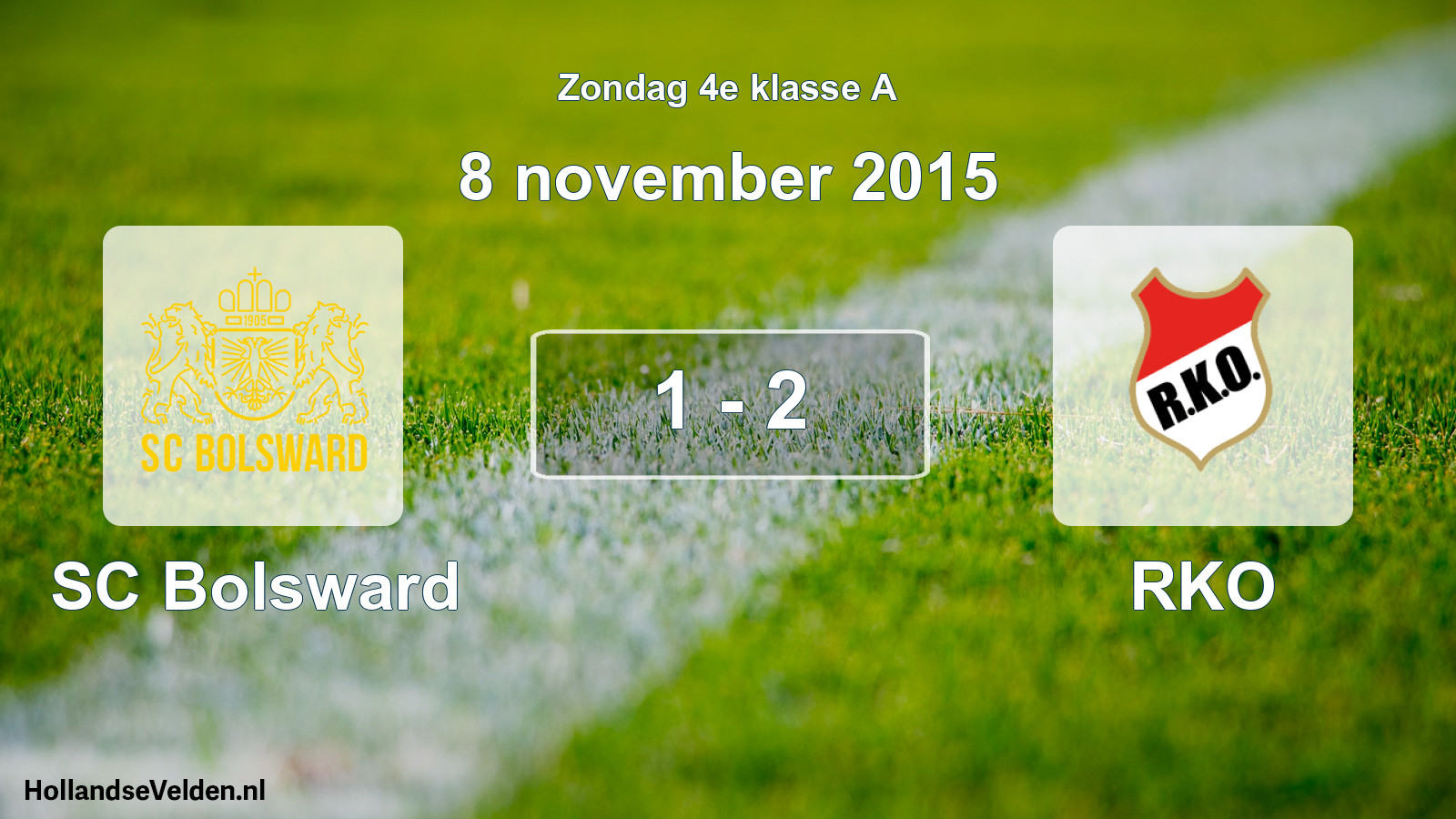 Total number of matches played: SC Bolsward - RKO 1 - 2 (8 November 2015)