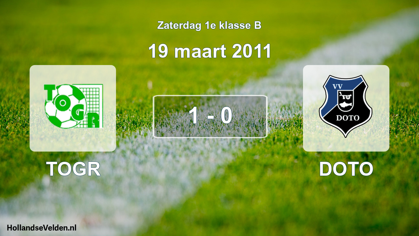 Total number of matches played: TOGR - DOTO 1 - 0 (19 March 2011)