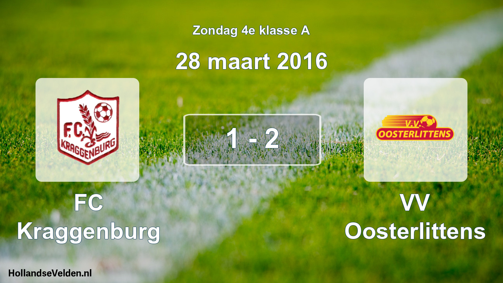Total number of matches played: FC Kraggenburg - VV Oosterlittens 1 - 2 (28 March 2016)