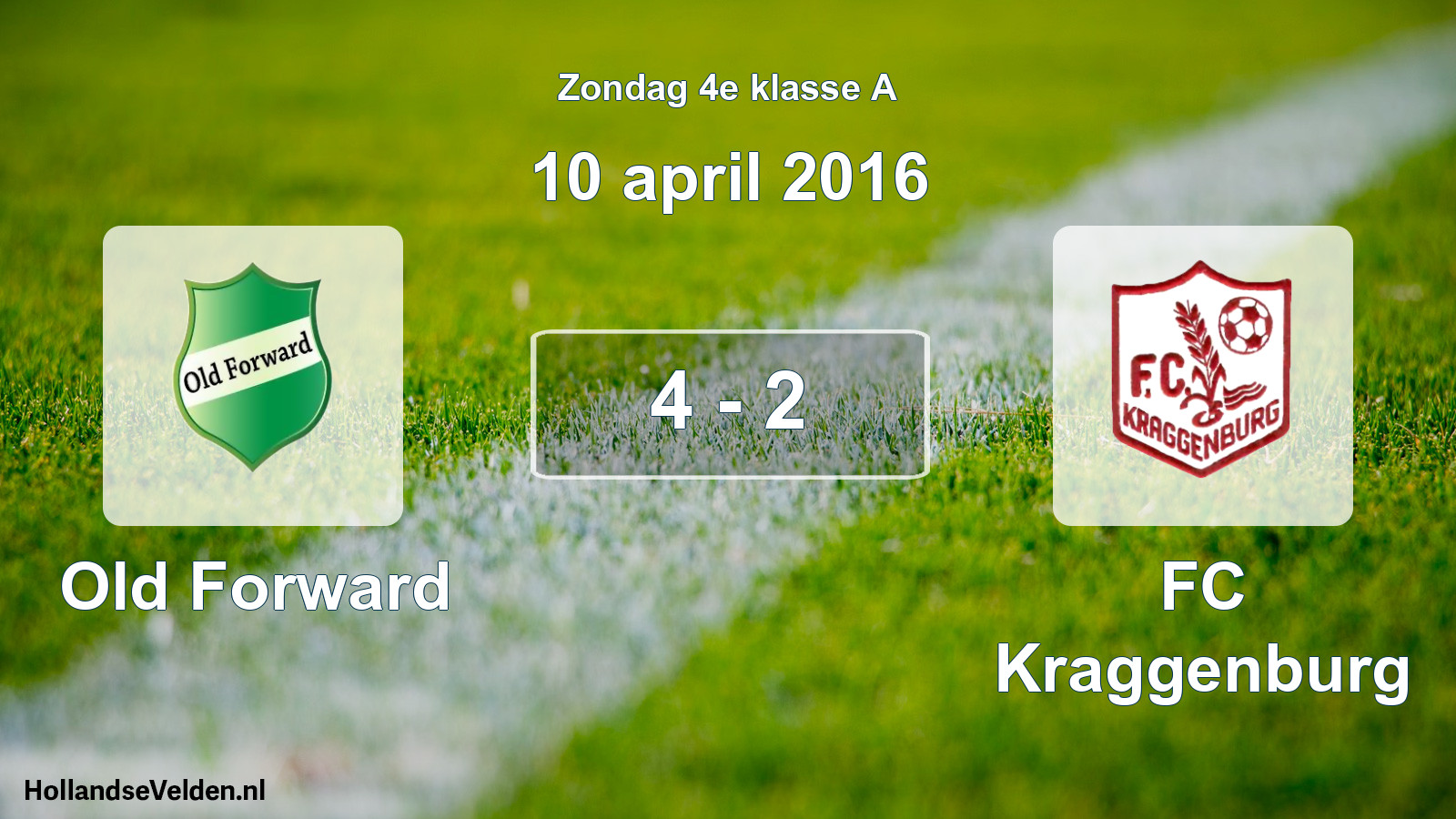 Total number of matches played: Old Forward - FC Kraggenburg 4 - 2 (10 April 2016)