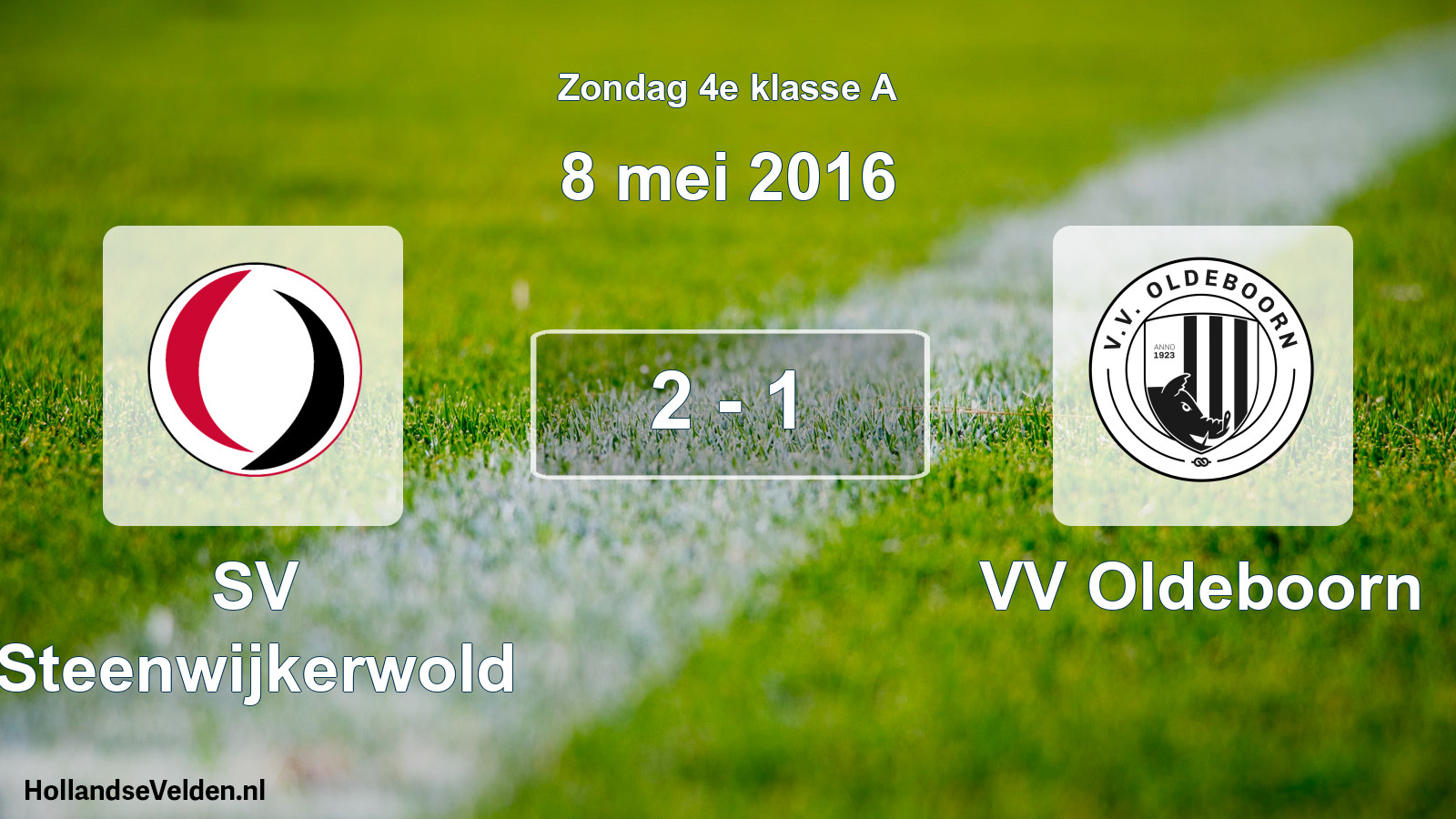Total number of matches played: SV Steenwijkerwold - VV Oldeboorn 2 - 1 (8 May 2016)