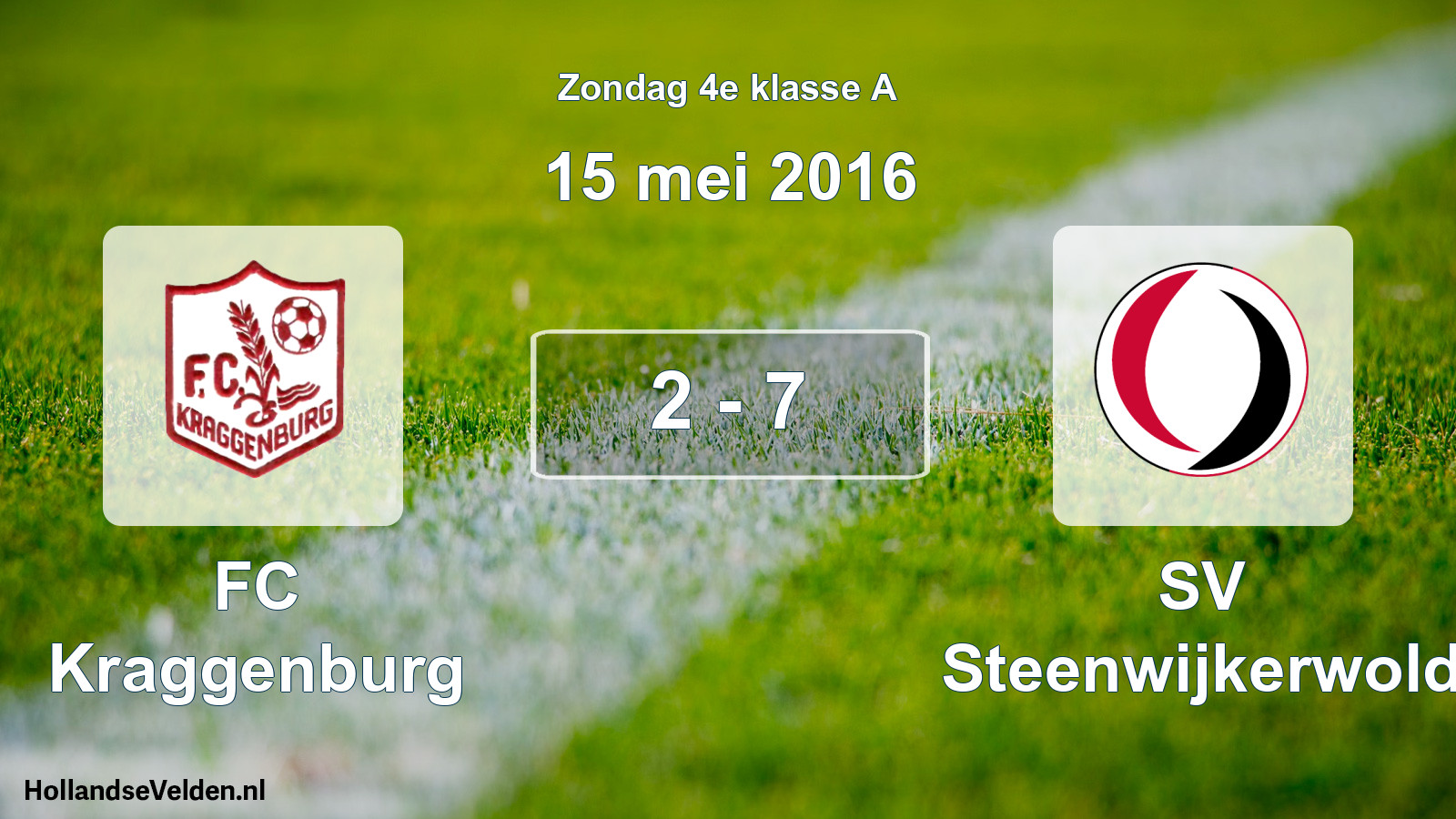 Total number of matches played: FC Kraggenburg - SV Steenwijkerwold 2 - 7 (15 May 2016)