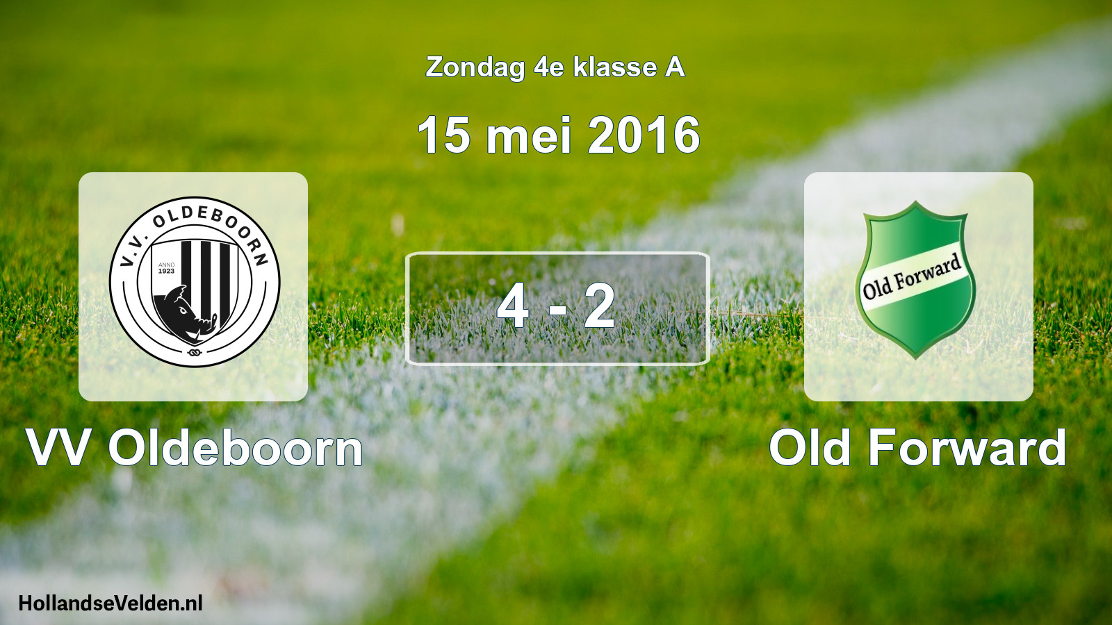 Total number of matches played: VV Oldeboorn - Old Forward 4 - 2 (15 May 2016)